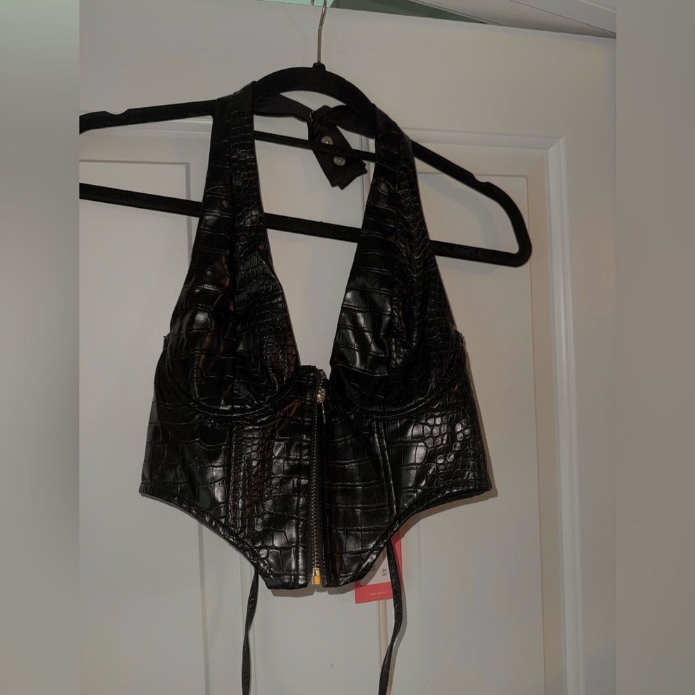 Black Scaled Edikted Corset, XSmall, NEW